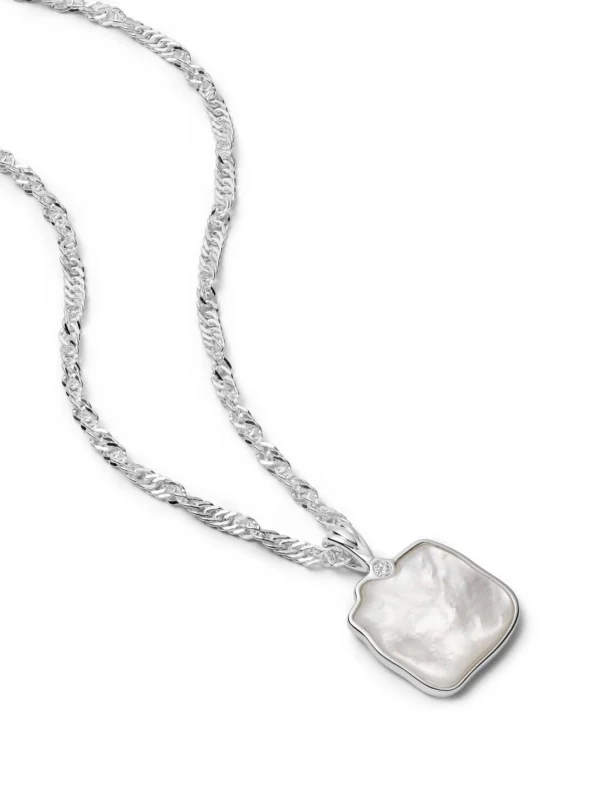 Daisy London Organic Mother of Pearl Necklace Sterling Silver