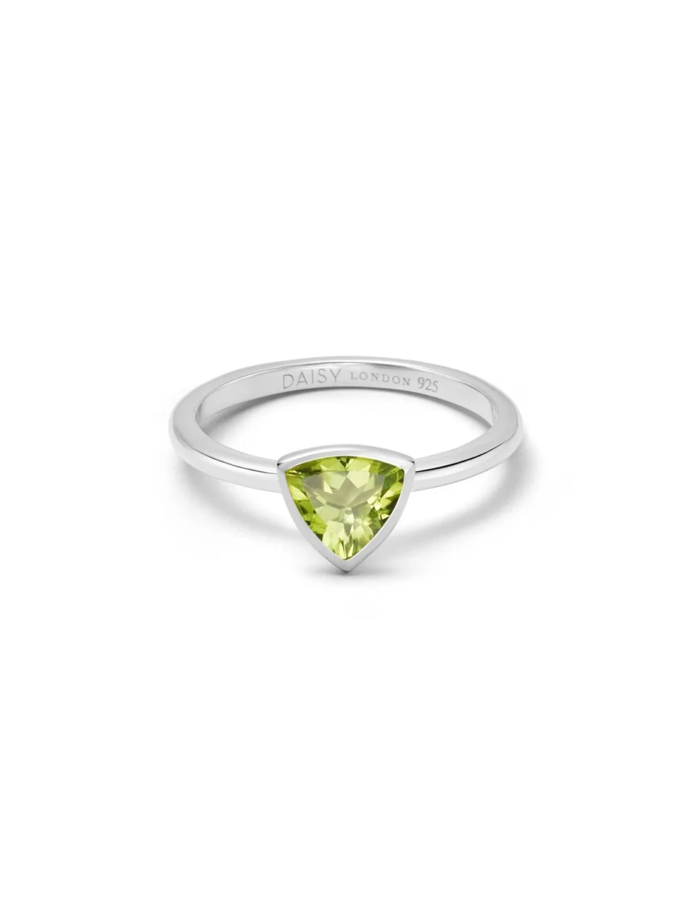 Daisy London Peridot August Birthstone Ring Sterling Silver