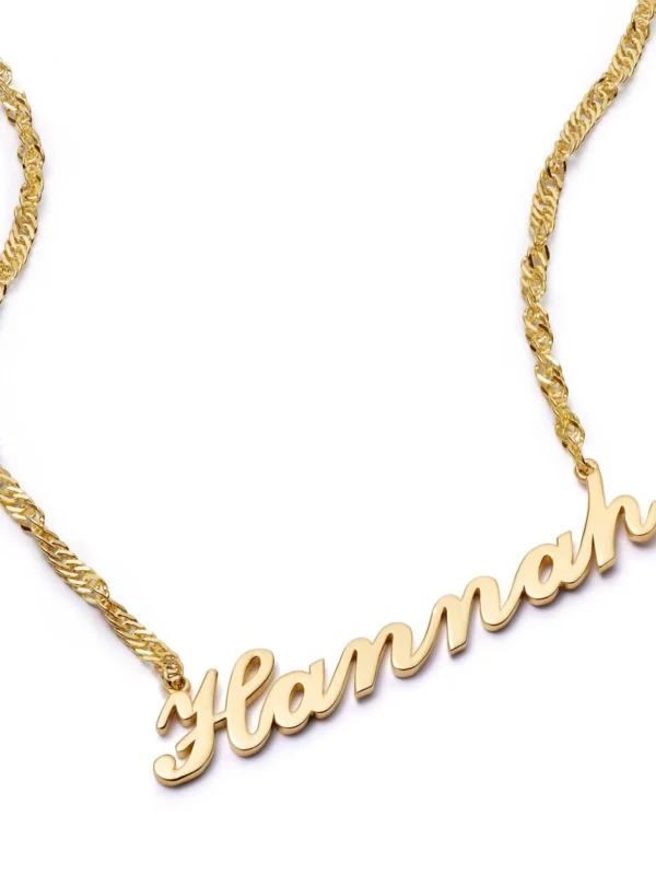 Daisy London Personalised Carrie Name Necklace 18ct Gold Plate