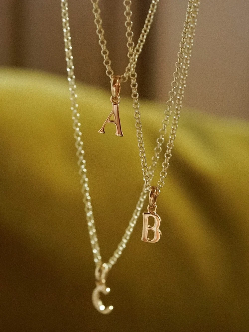 Daisy London Personalised Initial Pendant Necklace 18ct Gold Plate, view 6