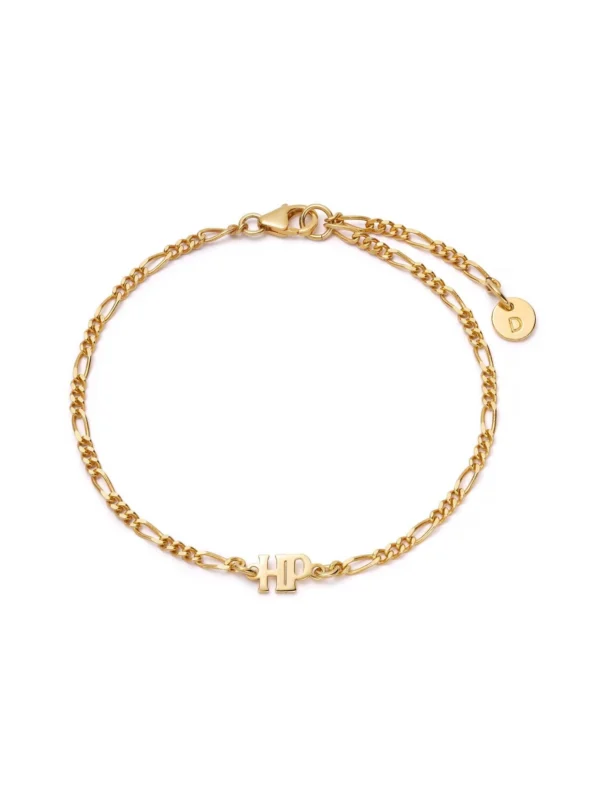 Daisy London Personalised Initials Bracelet 18ct Gold Plate