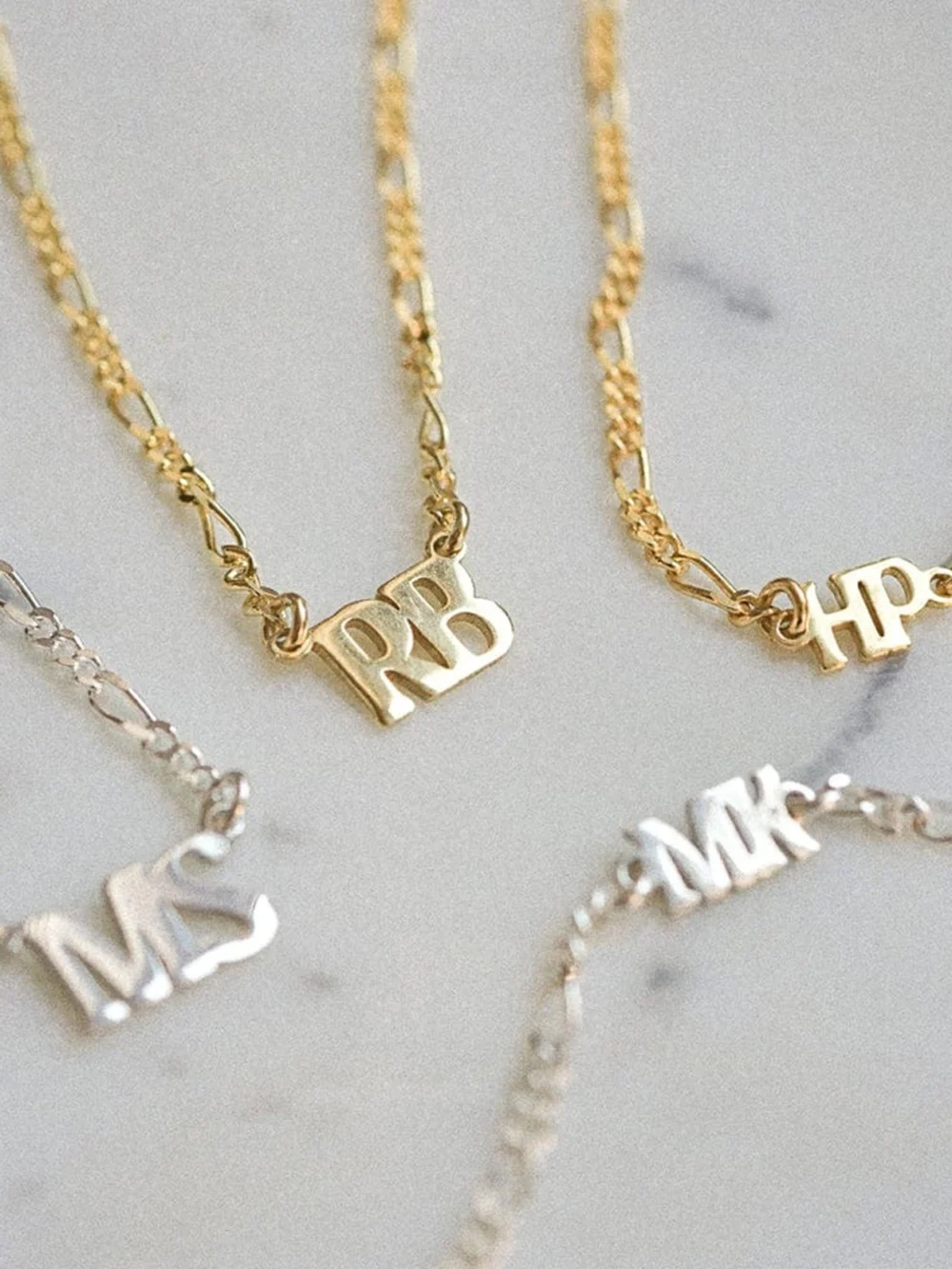 Daisy London Personalised Initials Necklace 18ct Gold Plate, view 3