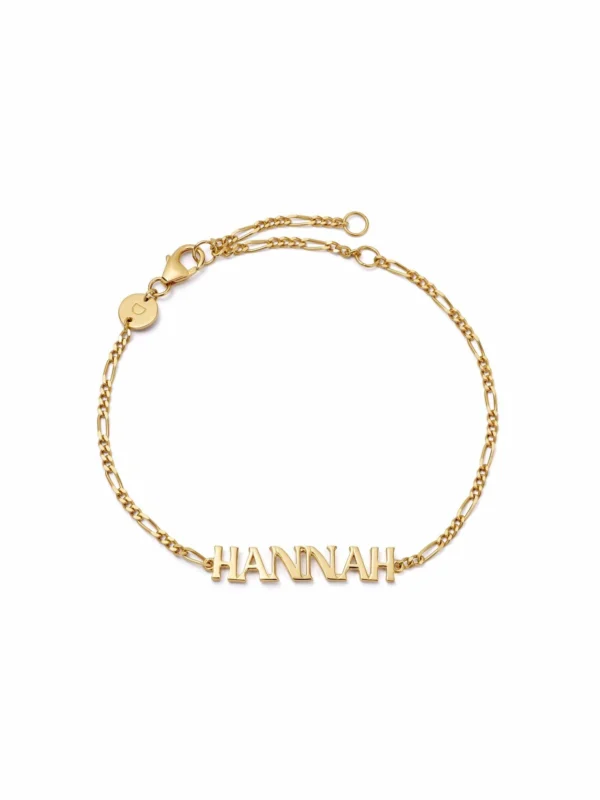Daisy London Personalised Name Bracelet 18ct Gold Plate