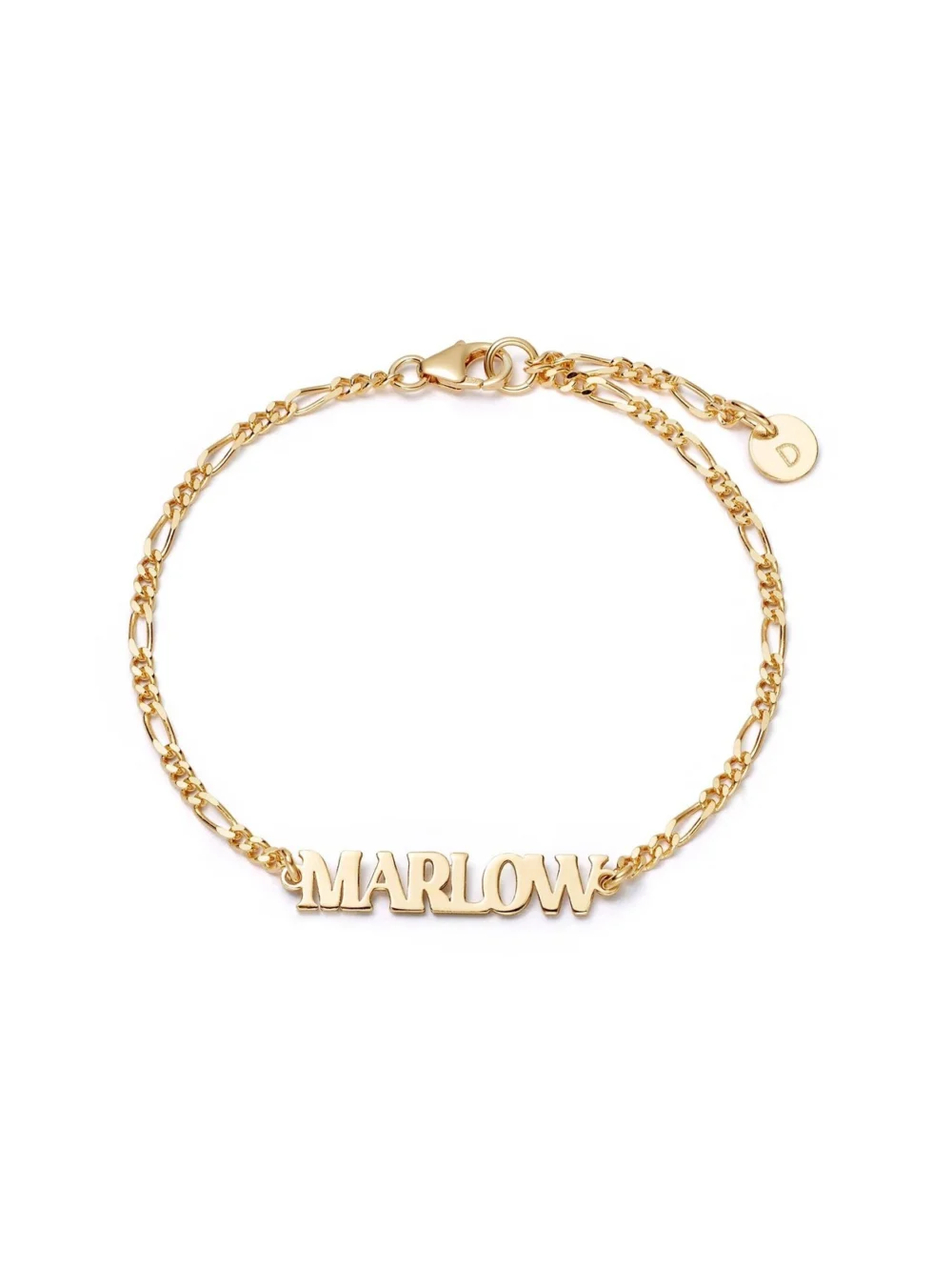 Daisy London Personalised Name Bracelet 18ct Gold Plate, view 5