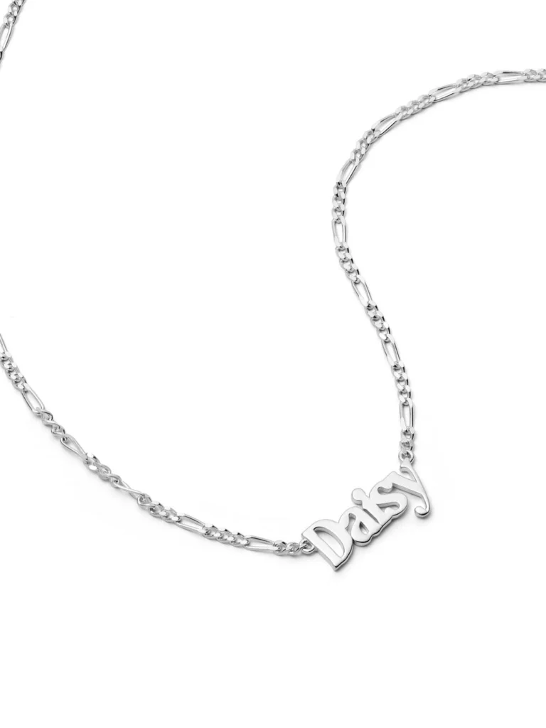 Daisy London Personalised Name Necklace Silver Plate