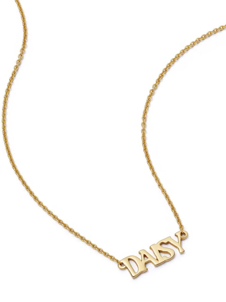 Daisy London Personalised Name Necklace Solid Gold