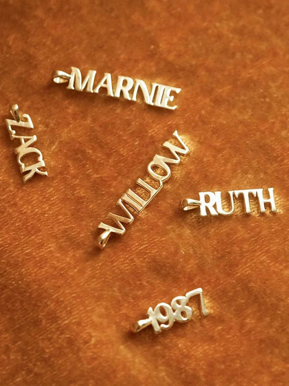 Daisy London Personalised Name Pendant 18ct Gold Plate, view 2