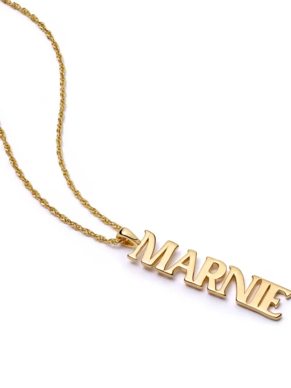 Daisy London Personalised Pendant Name Necklace 18ct Gold Plate