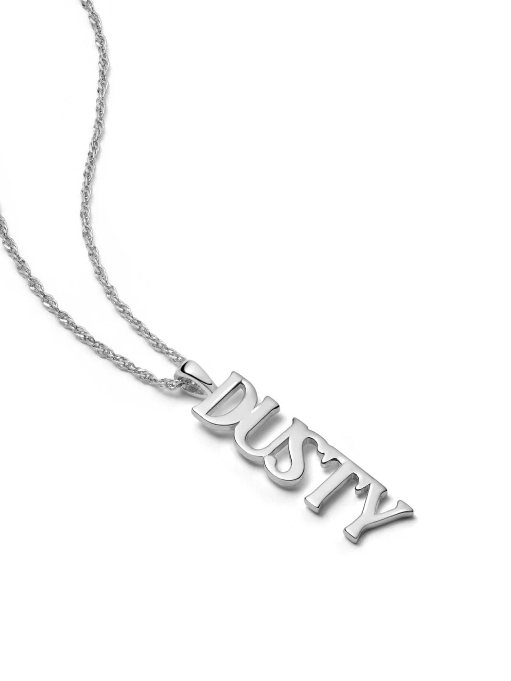 Daisy London Personalised Pendant Name Necklace Sterling Silver