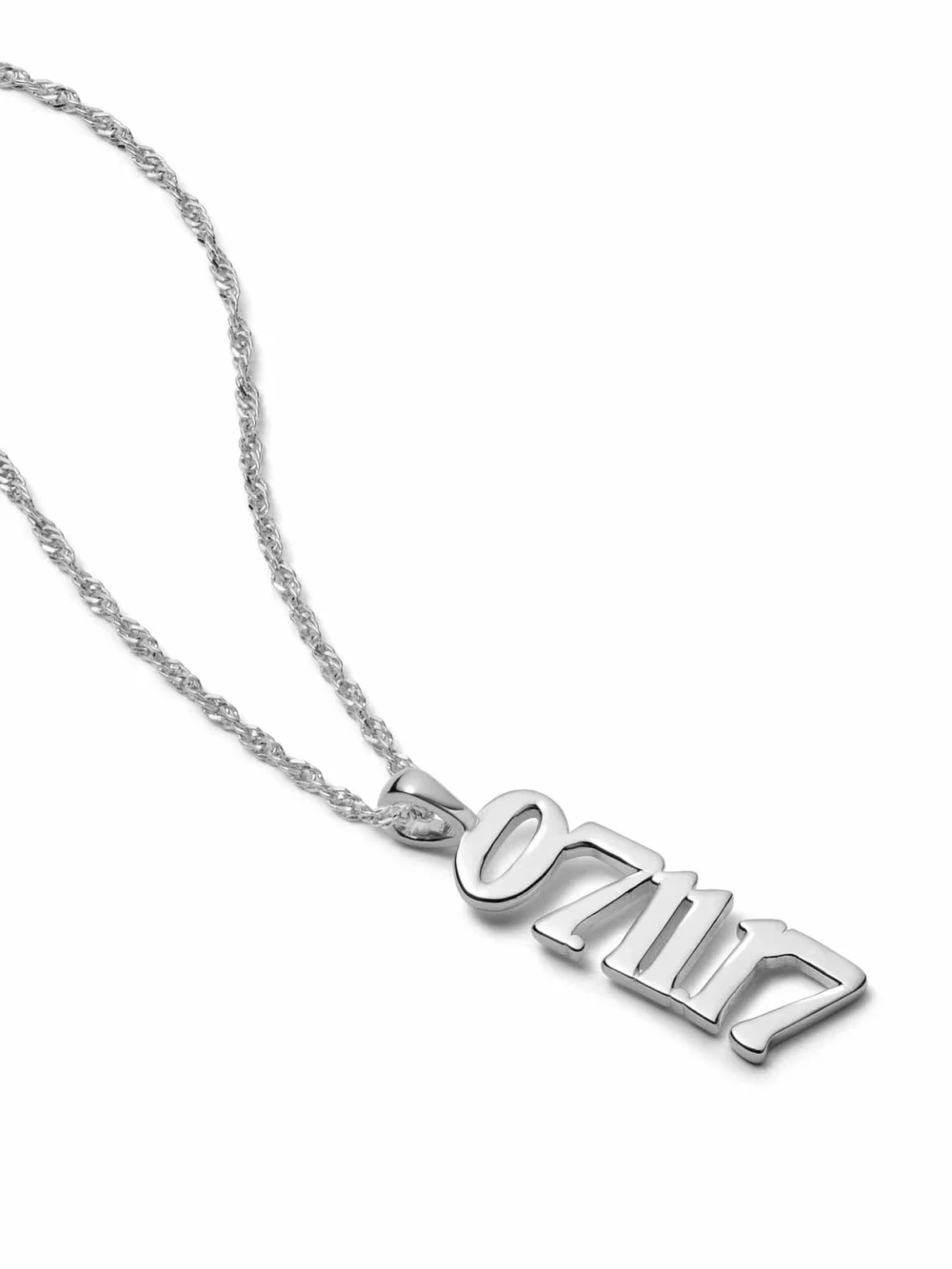 Daisy London Personalised Pendant Name Necklace Sterling Silver, view 5