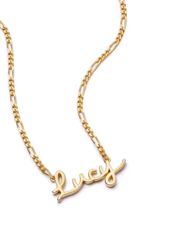 Daisy London Personalised Script Name Necklace 18ct Gold Plate