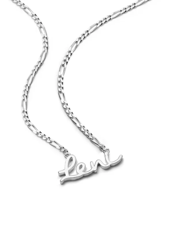 Daisy London Personalised Script Name Necklace Sterling Silver