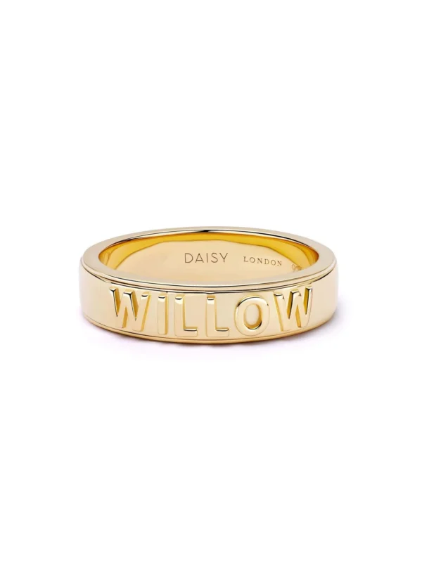 Daisy London Personalised Spinning Ring 18ct Gold Plate