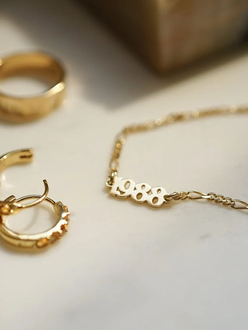 Daisy London Personalised Year Bracelet 18ct Gold Plate, view 3