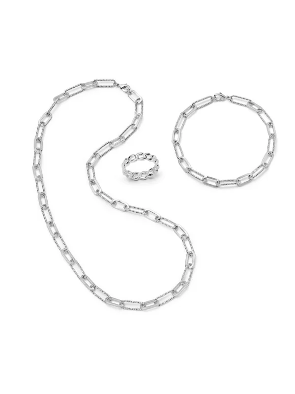 Daisy London Polly Chain Look Silver Plate
