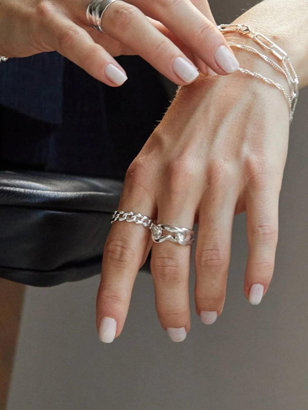 Daisy London Polly Chain Look Silver Plate, view 2