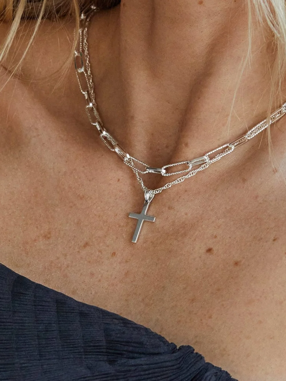 Daisy London Polly Chain Look Silver Plate, view 6