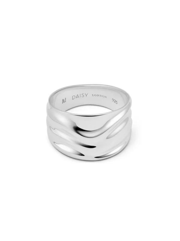 Daisy London Polly Chunky Tidal Ring Sterling Silver