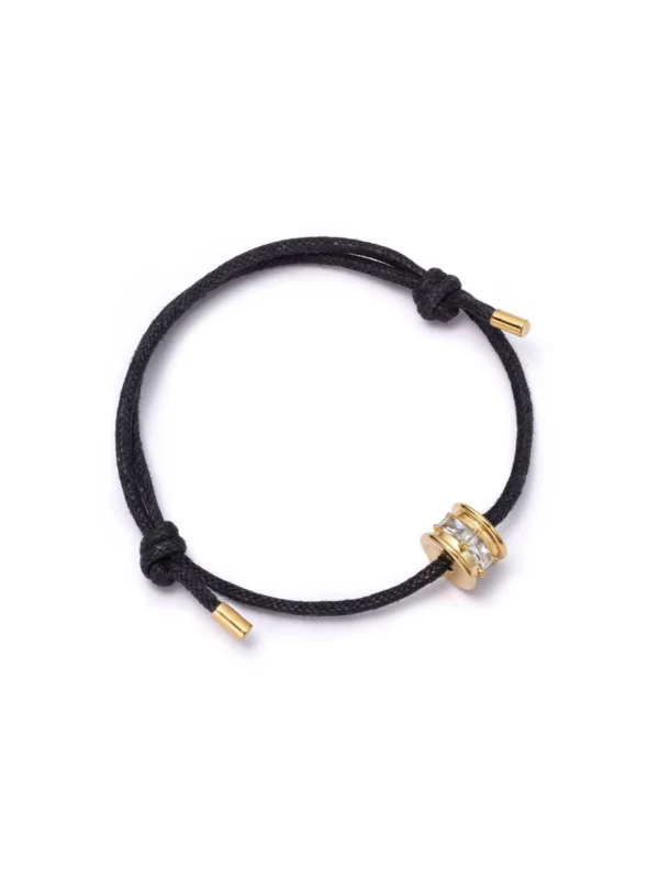 Daisy London Polly Crystal Bead Cord Bracelet 18ct Gold Plate