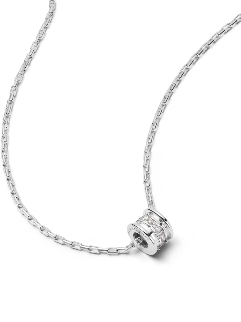 Daisy London Polly Crystal Bead Necklace Sterling Silver