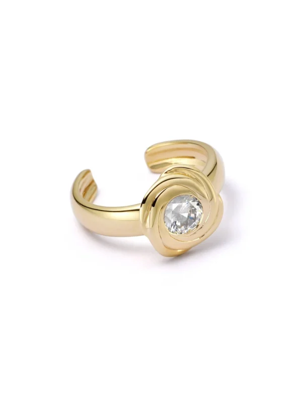 Daisy London Polly Crystal Knot Toe Ring 18ct Gold Plate