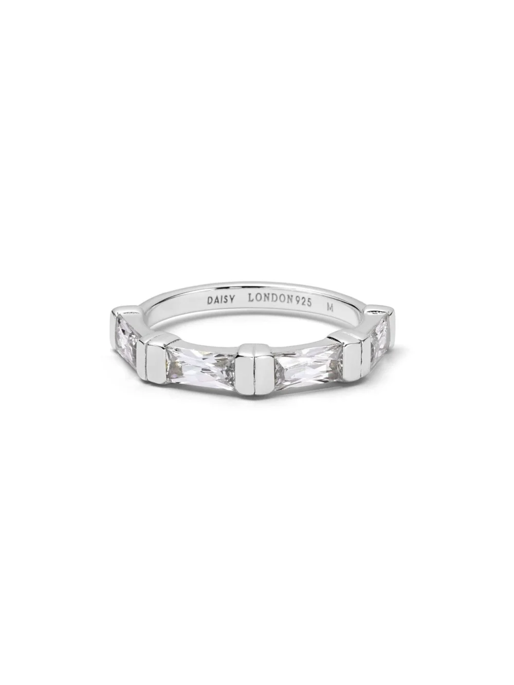 Daisy London Polly Crystal Stacking Ring Sterling Silver