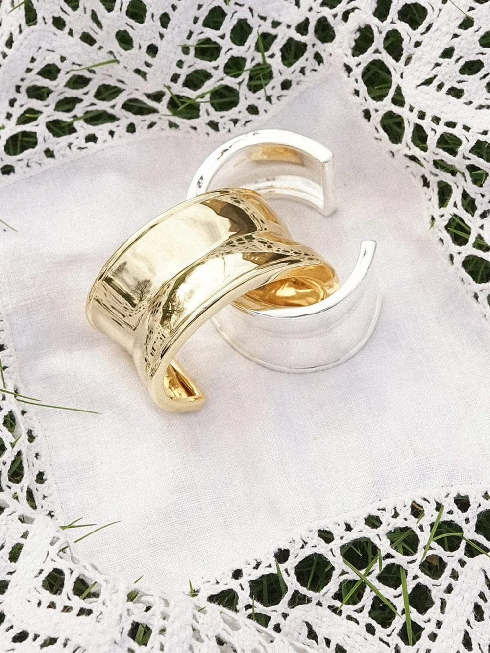 Daisy London Polly Cuff Bangle 18ct Gold Plate, view 5