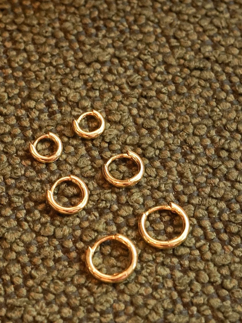 Daisy London Polly Essential Huggie Earrings 18ct Gold Plate, view 3