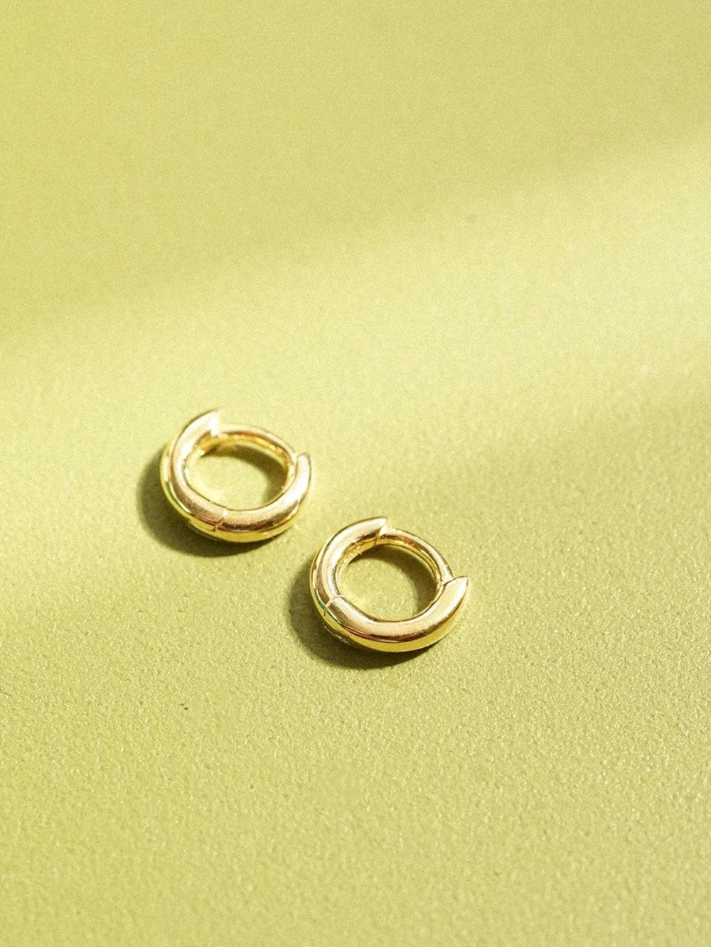 Daisy London Polly Essential Huggie Earrings 18ct Gold Plate, view 5