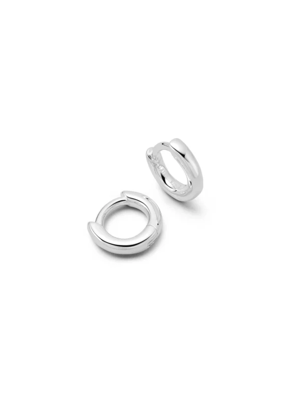 Daisy London Polly Essential Huggie Earrings Sterling Silver