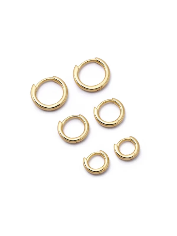 Daisy London Polly Essential Huggie Stack 18ct Gold Plate