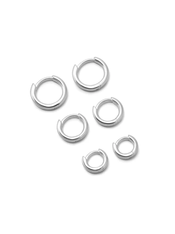 Daisy London Polly Essential Huggie Stack Sterling Silver