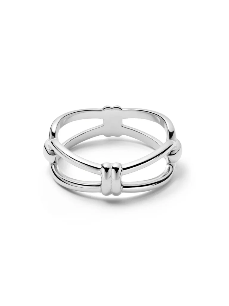 Daisy London Polly Knot Band Ring Sterling Silver