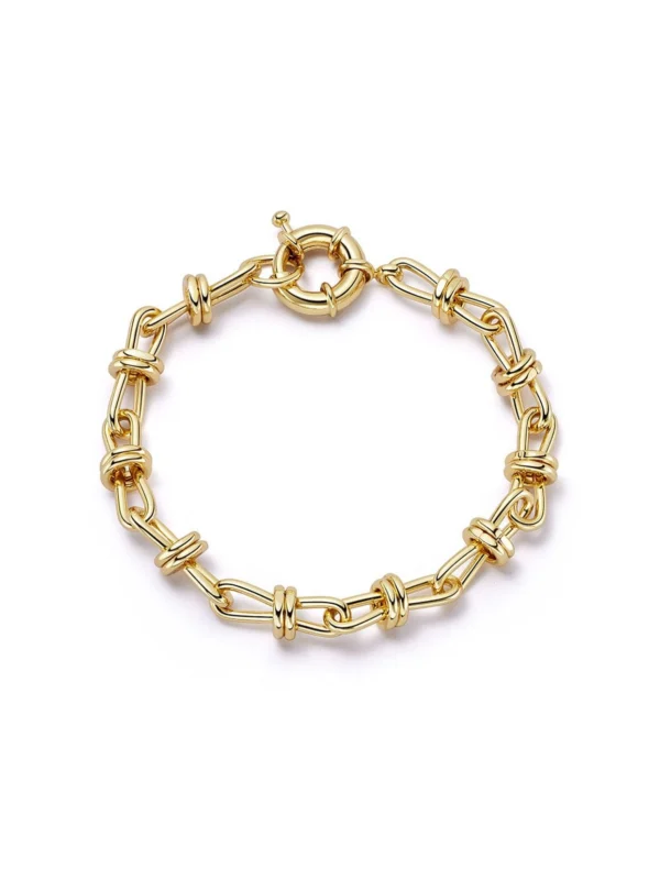 Daisy London Polly Knot Chain Bracelet 18ct Gold Plate