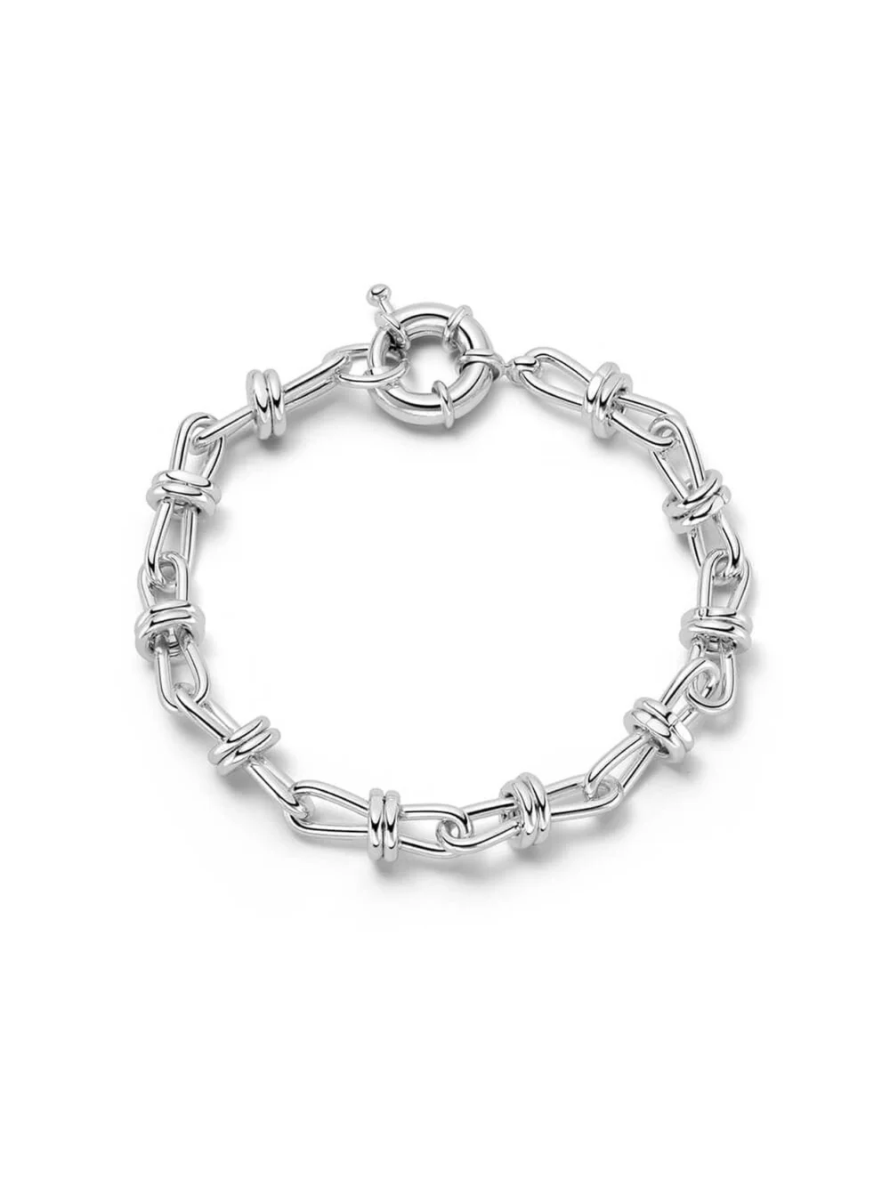 Daisy London Polly Knot Chain Bracelet Silver Plate