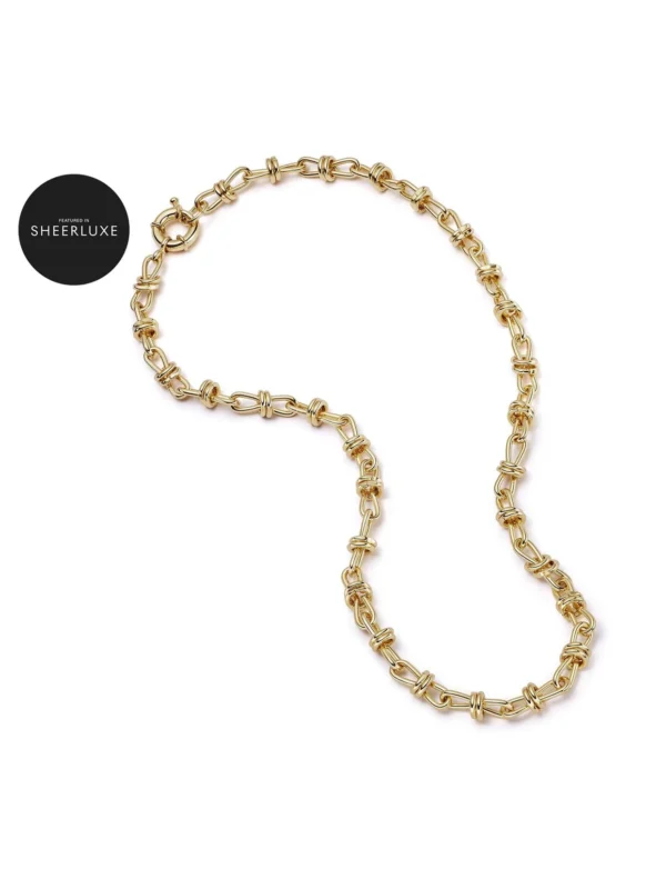 Daisy London Polly Knot Chain Necklace 18ct Gold Plate