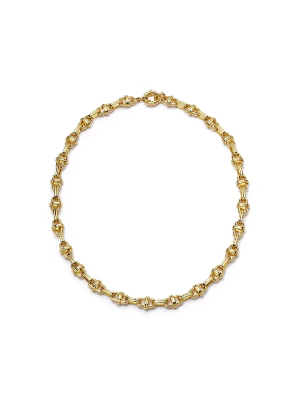 Daisy London Polly Lock Chain Necklace 18ct Gold Plate