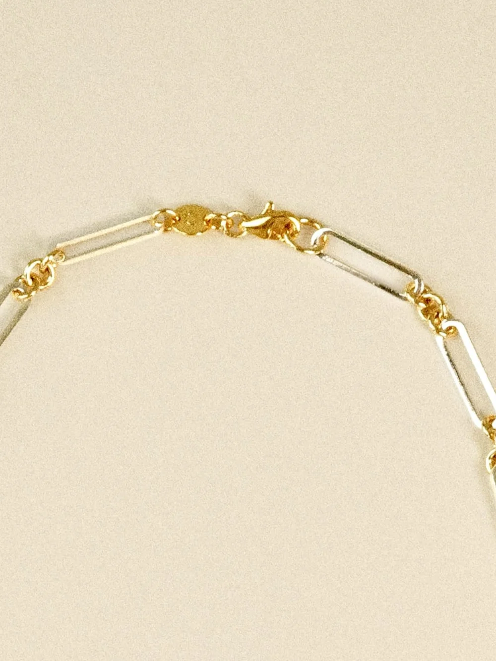 Daisy London Polly Newman Mixed Metal Paperclip Chain Necklace Silver Plate, view 5
