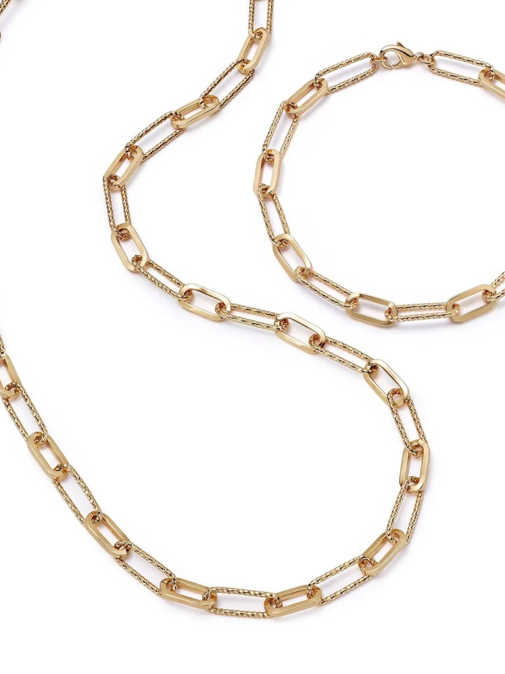 Daisy London Polly Paper Clip Layering Set 18ct Gold Plate