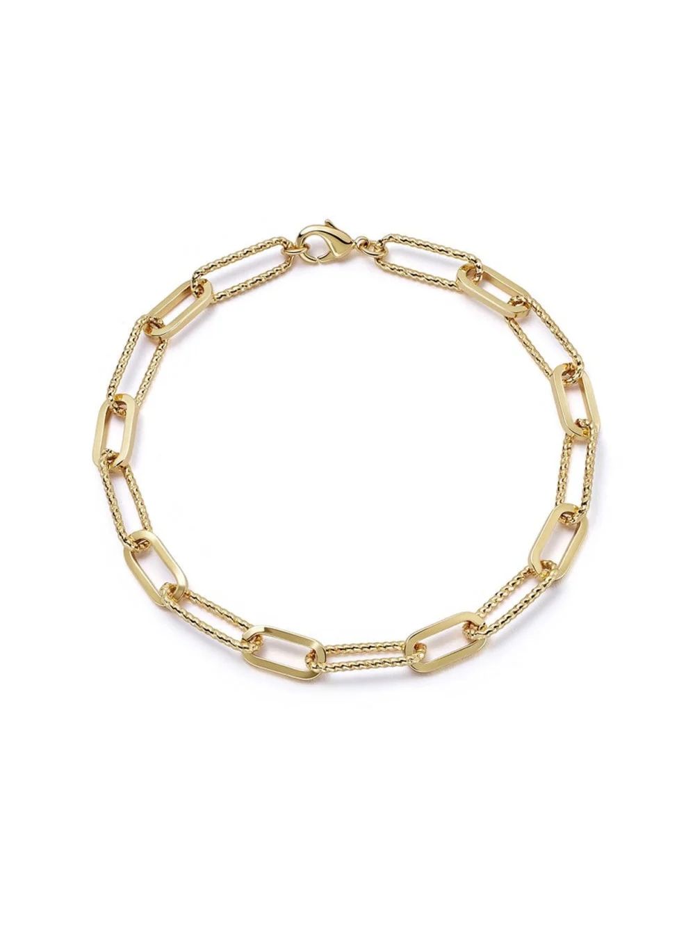 Daisy London Polly Paperclip Chain Bracelet 18ct Gold Plate