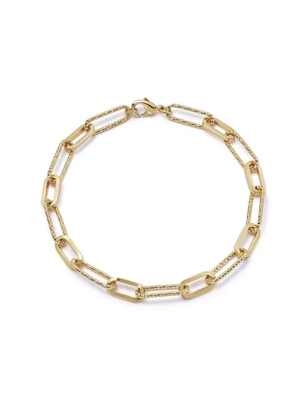 Daisy London Polly Paperclip Chain Bracelet 18ct Gold Plate