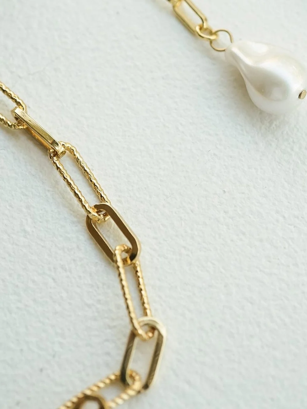 Daisy London Polly Paperclip Chain Bracelet 18ct Gold Plate, view 3