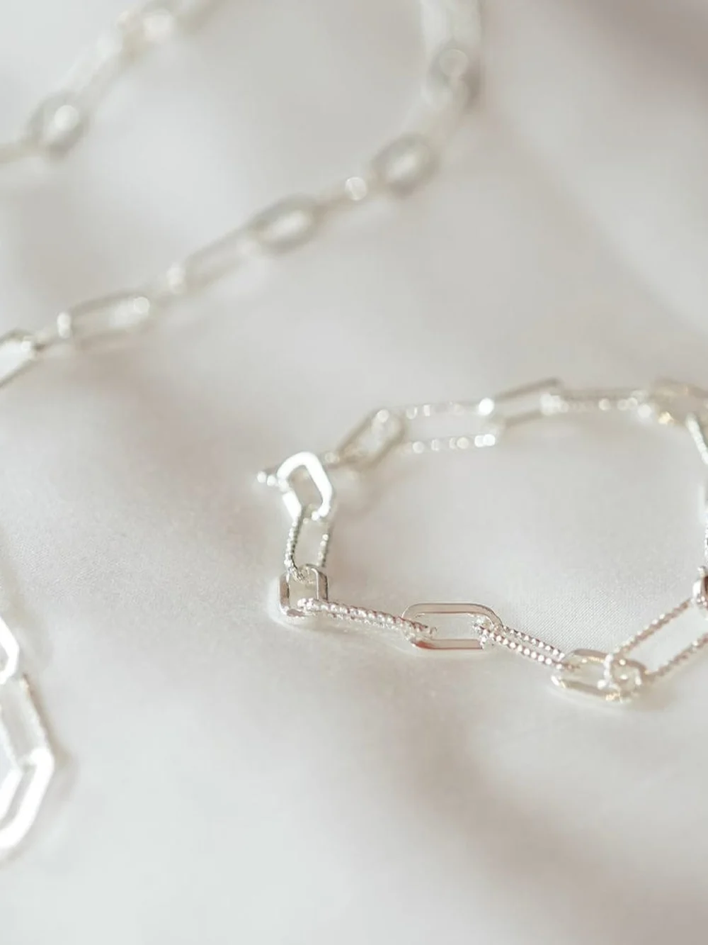 Daisy London Polly Paperclip Chain Bracelet Silver Plate, view 2