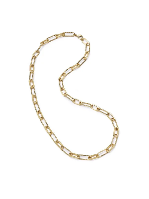 Daisy London Polly Paperclip Chain Necklace 18ct Gold Plate