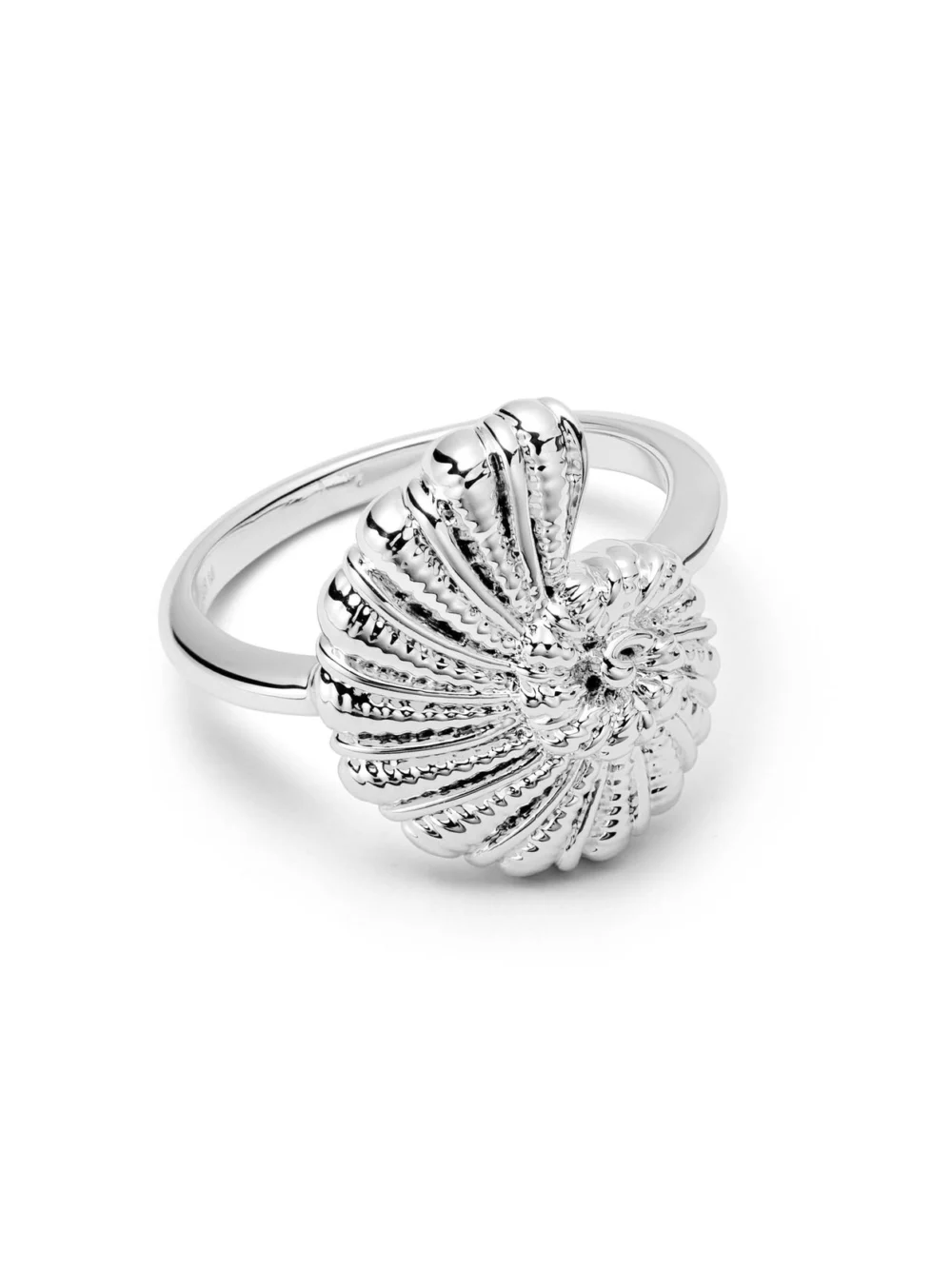 Daisy London Polly Shell Ring Silver Plate