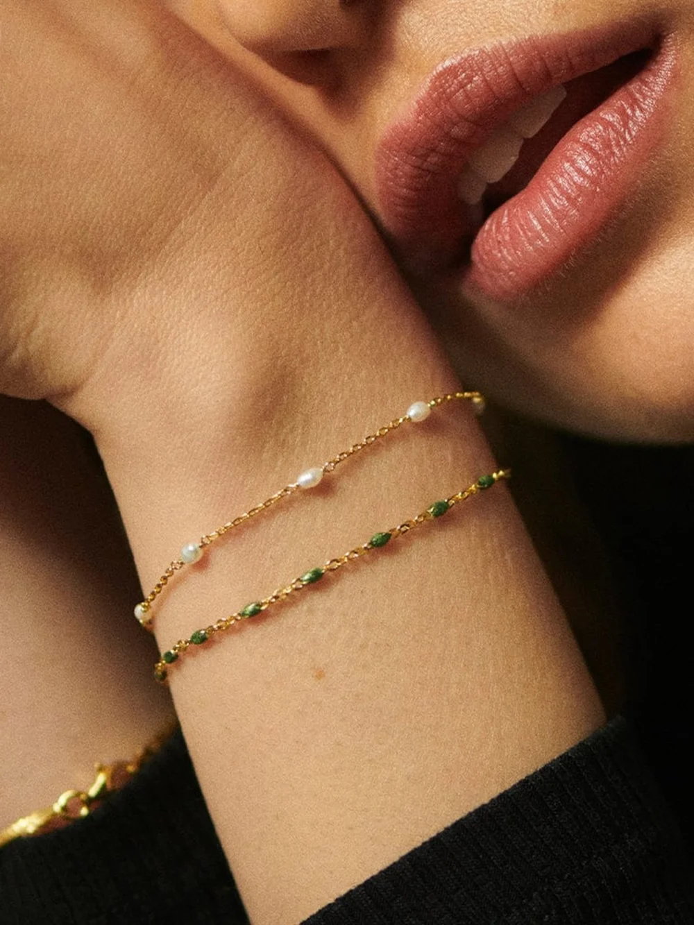 Daisy London Radiant Treasures Bracelet Stack 18ct Gold Plate, view 3