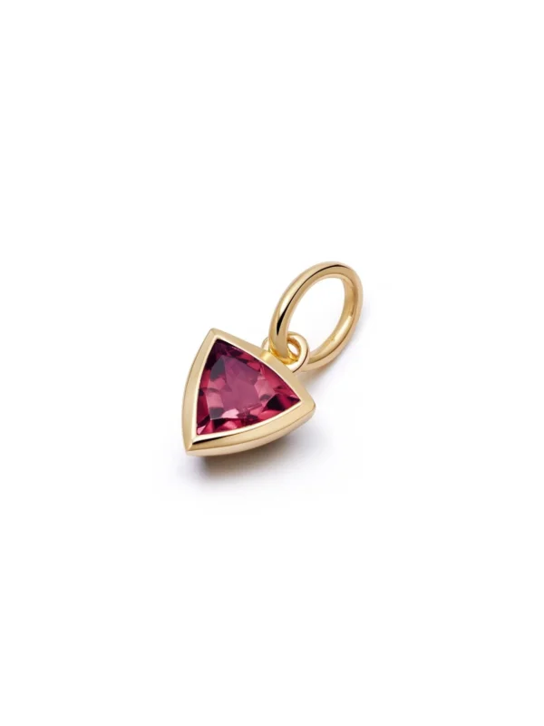 Daisy London Ruby July Birthstone Charm Pendant 18ct Gold Plate
