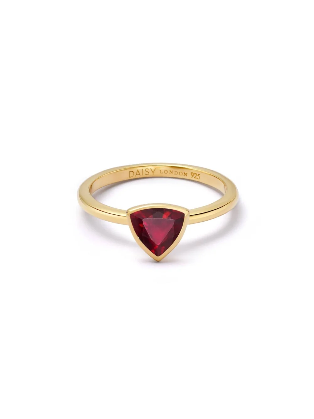 Daisy London Ruby July Birthstone Ring 18ct Gold Plate