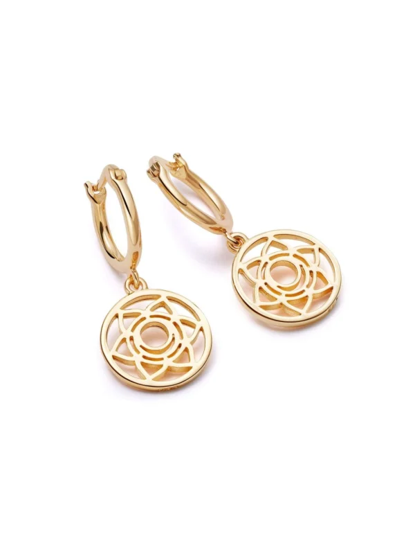 Daisy London Sacral Chakra Earrings 18ct Gold Plate