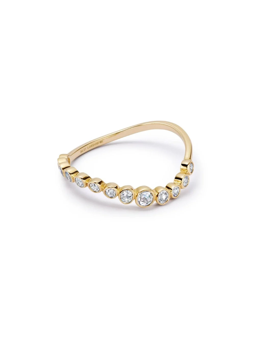 Daisy London Sapphire Pavé Ring 9ct Solid Gold